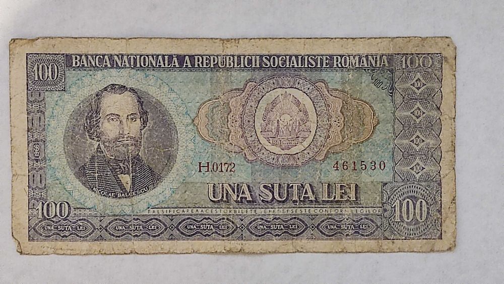 Bacnota de 100 lei veche