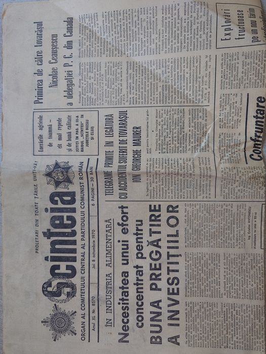 Vand ziare vechi Drapelul rosu 1972 , Scanteia din 1970