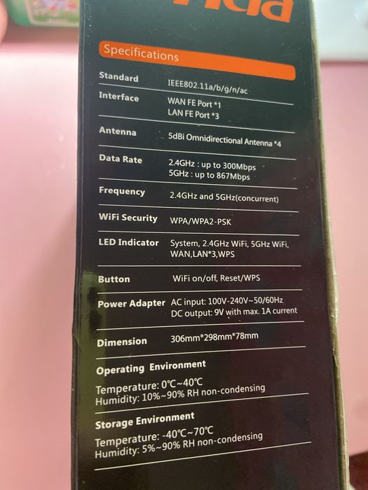 Vand router Tenda AC1200