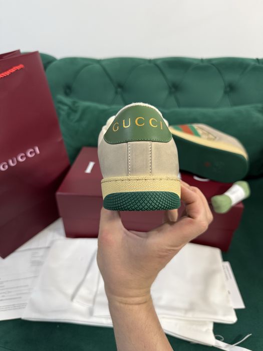 Adidasi Gucci piele naturala 100% Full Box colectie noua