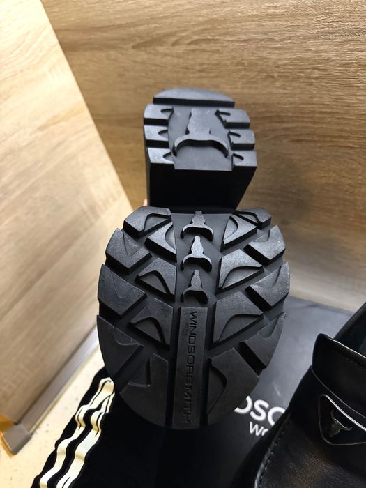 Кожени боти на платформа с ток  WINDSORSMITH