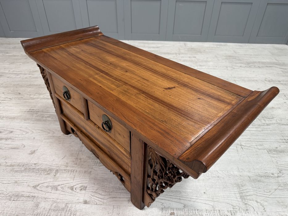 Китайски, конзолен шкаф, масив, дърворезба Д1044