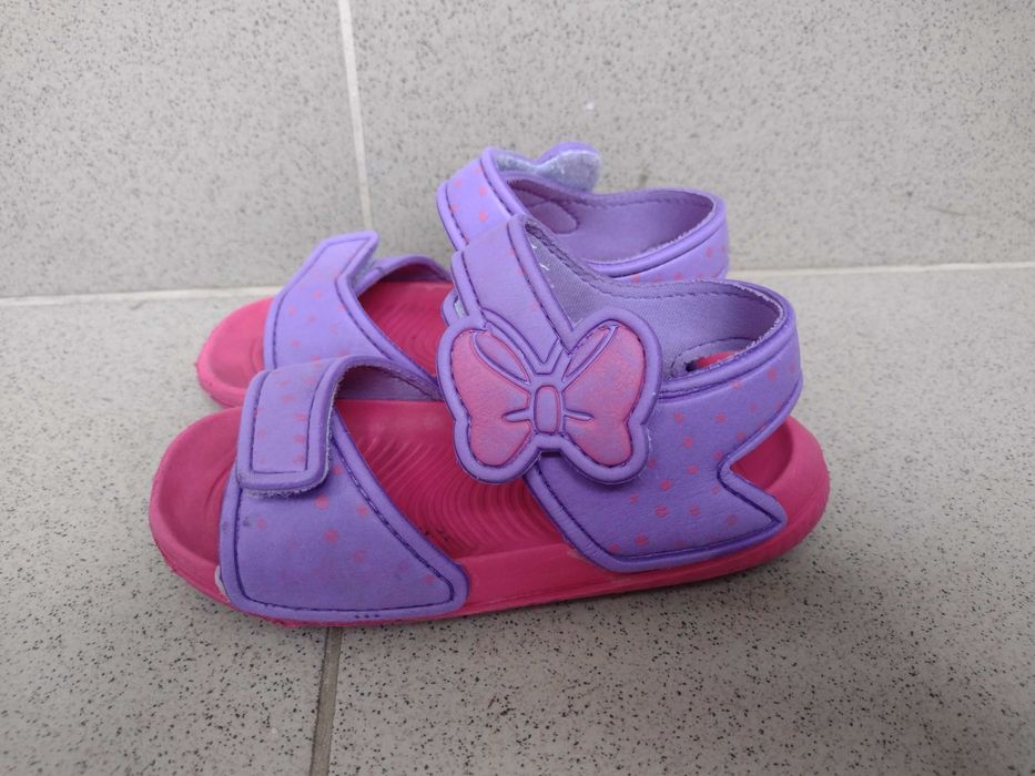 Sandalute cu fundita Minnie Mouse roz/mov pentru fetite, nr. 28