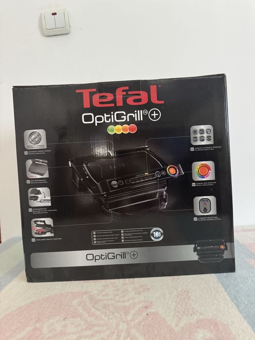 Grill electric inteligent Tefal OptiGrill+ (Nou, în cutie)