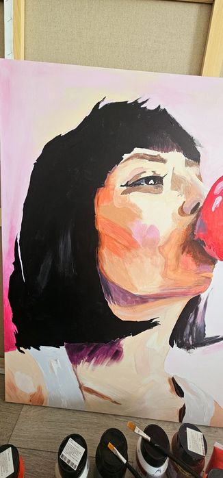 Tablou acrilic 1000 x 1000 semnat