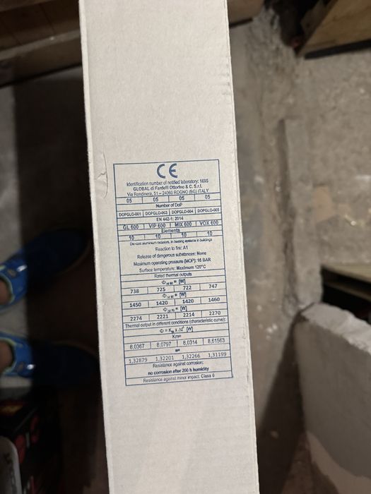 Нов алуминиев радиатор Global VOX H600 и окомплектовка