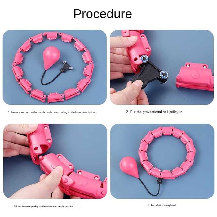 Хула хоп Hula Hoop обръч за тренировки и отслабване, коремен масаж