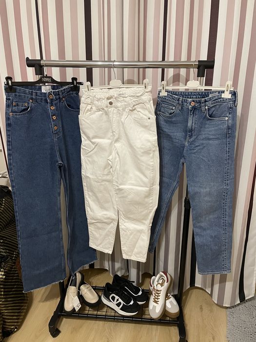 Кожени панталони Зара, Манго