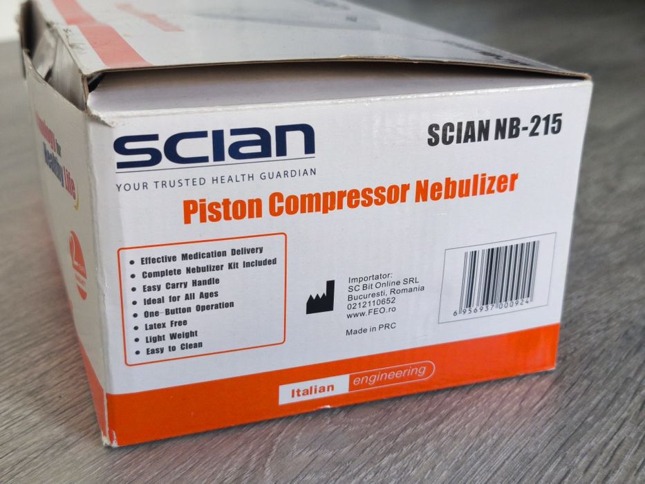 Aparat aerosoli / nebulizator Scian NB-215 – foarte puțin folosit