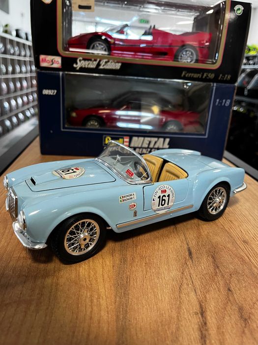 BBURAGO колекционерски модел Lancia Aurelia B24 Spider Mile Miglia   1:18 мащаб