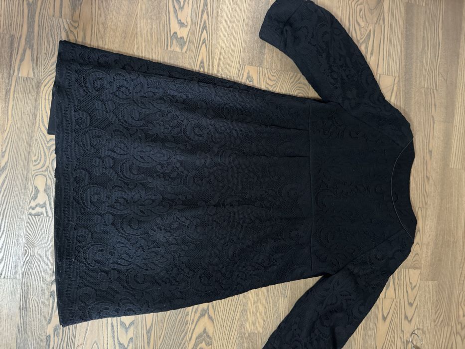 Pardesiu Nissa din dantela negru