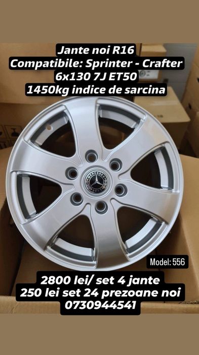 Jante model nou 16 inch Sprinter Mercedes Crafter de greutate