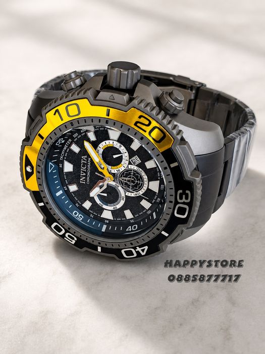 INVICTA Commandor Titanium Yellow 71 mm, Инвикта нов мъжки часовник