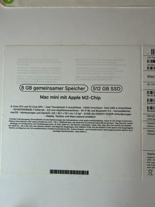 Apple Mac Mini M2 512G SSD