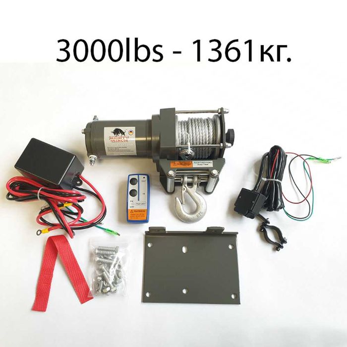 ТОП ОБЯВА Електрическа лебедка 3000LBS OffRoad лебедка Автомобил Кола
