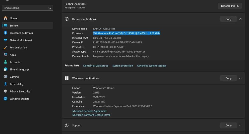 HP Laptop 17.3 как новый (Срочно сотилади).