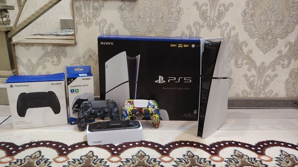 playstation 5 slim 1тб 2 джойстик Топ игры состояние идеальное