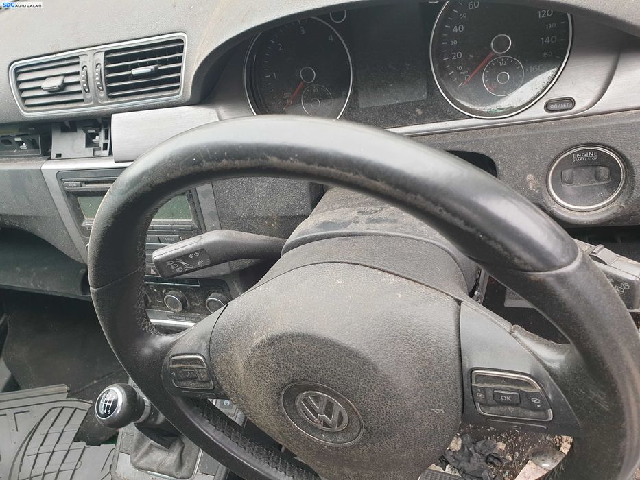 Volan Piele 3 Spite cu Comenzi FARA Airbag cu Uzura Volkswagen Passat B7 2010 - 2015 [K3754] [B3929]