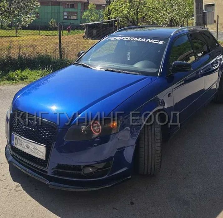 Преден лип спойлер за ауди а4 с4 б7 с лайн / audi a4 s4 b7 lip spoiler s line / добавка за предна броня / нож