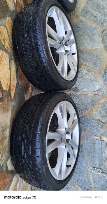 Оригинални 17" алуминиеви джанти 5x100 (Seat, VW, Skoda, Audi) + Гуми