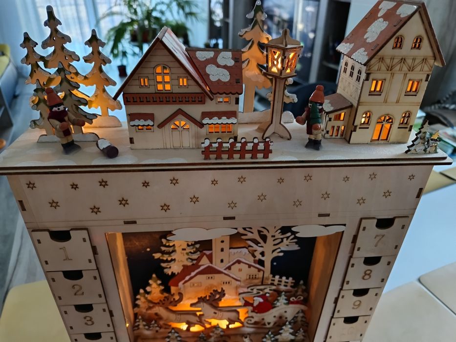 Calendar Advent din lemn Winter Dream