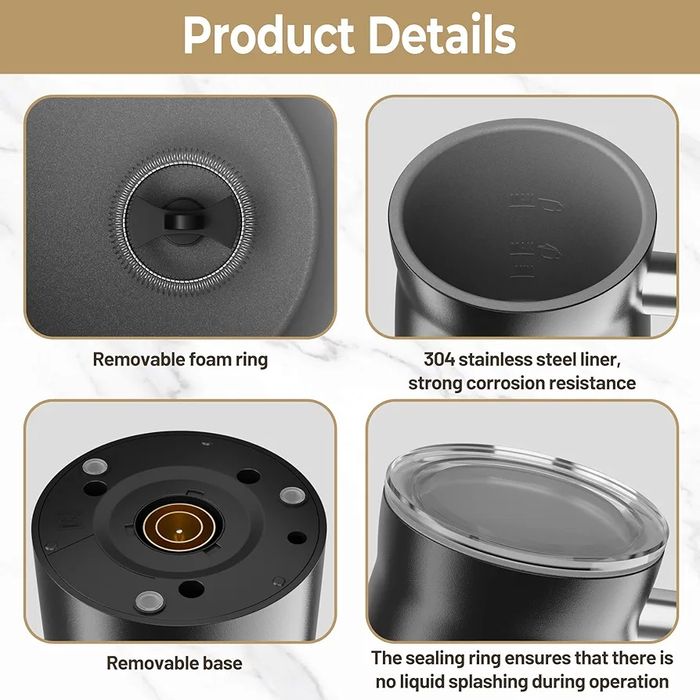 Aparat de spumat laptele spumator frother de lapte electric Haushof