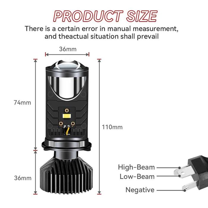 LED Крушки H7 с Лупи  H4 Х7 лед  крушки