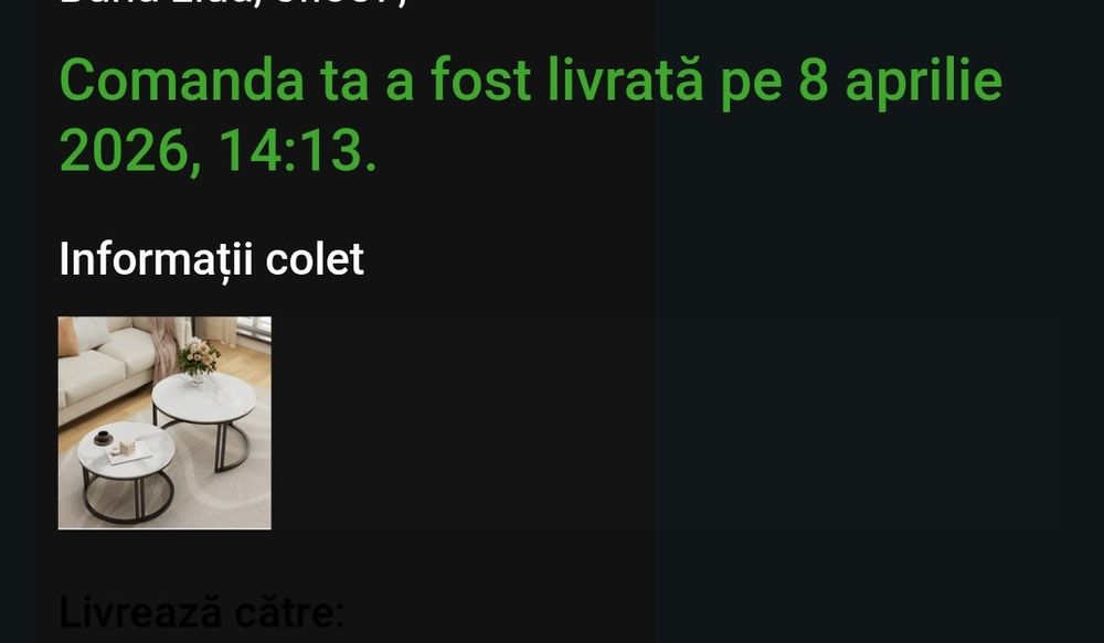 Vând set două măsuțe de cafea living