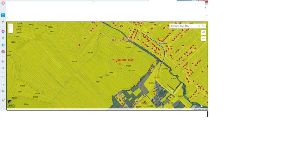 Teren intravilan 1600 mp de vânzare în Chinteni,jud Cluj | 3 parcele + drum cadastrat pe lungimea parcelelor-IDEAL PENTRU INVESTITIE