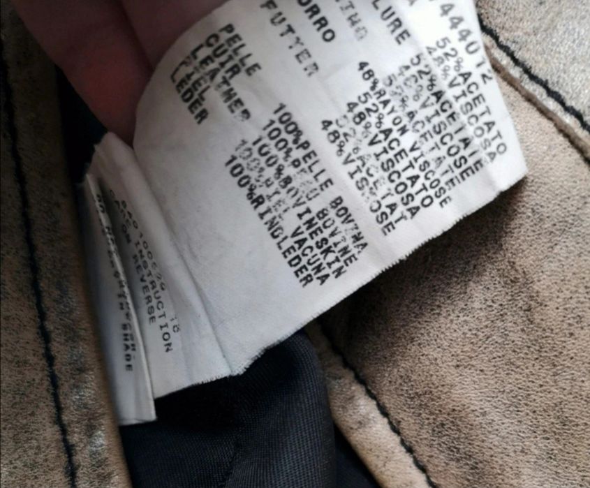 Jacheta Max&Co piele naturala cu efect distressed