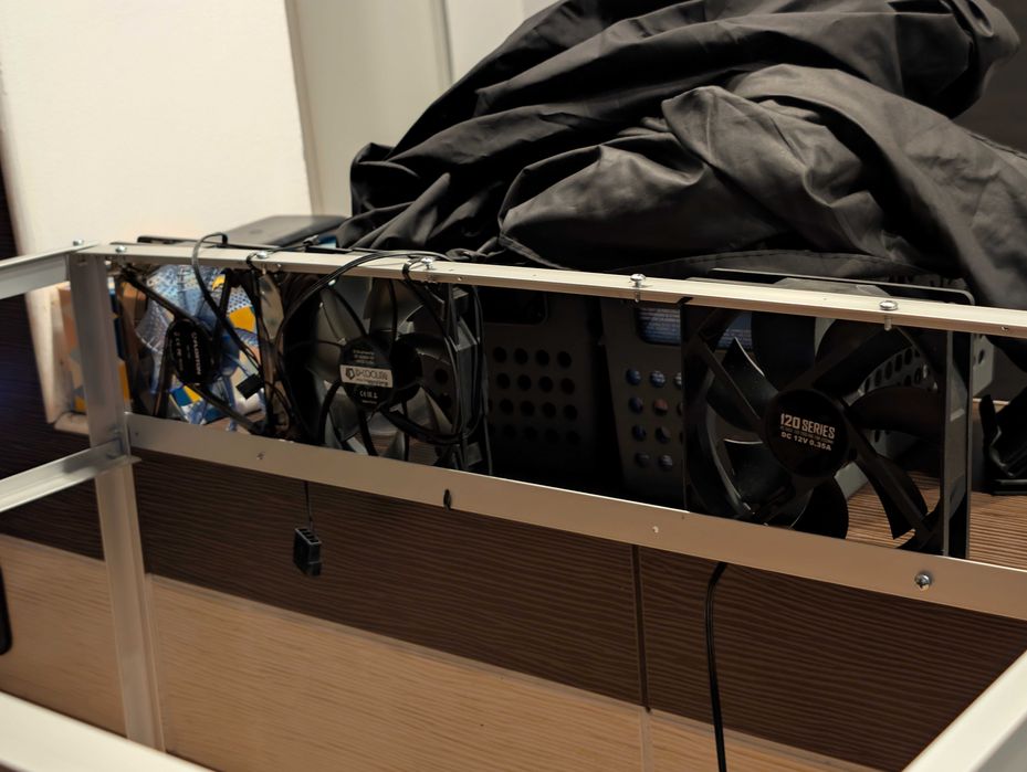 Cadru / Carcasă Rig Minat 6-12 GPU Aluminiu