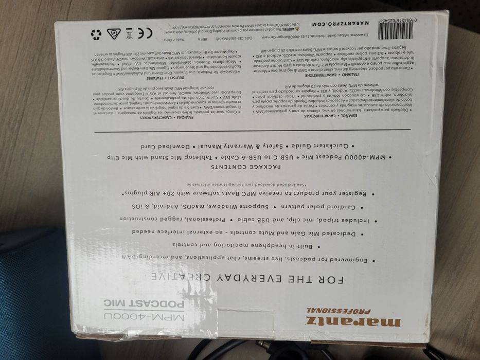 Microfon podcast MARANTZ - MPM 4000U