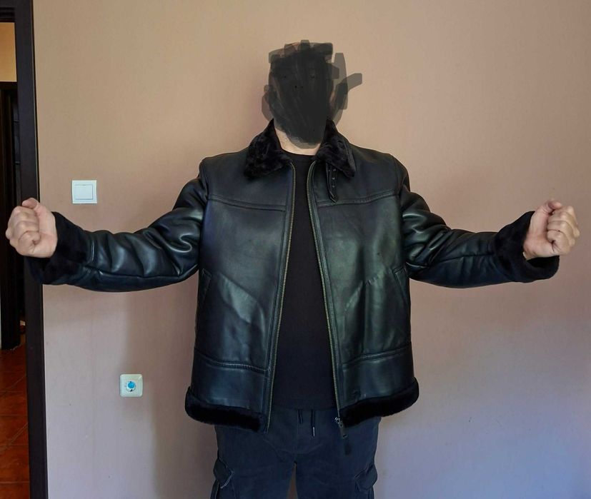 Оригинално Кожено зимно яке на "Alpha Industries® "