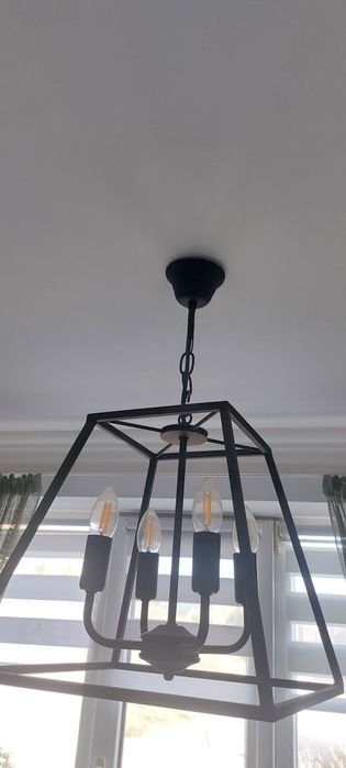 Люстра, лампы, стекло, метал