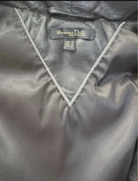 Vesta din piele naturala cu umplutura din pene, Massimo Dutti