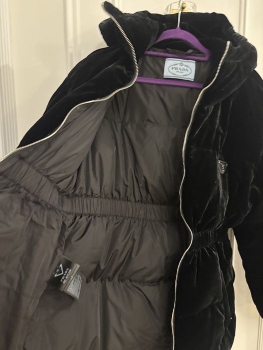 Куртка Prada прада бархат велюр пуховик
