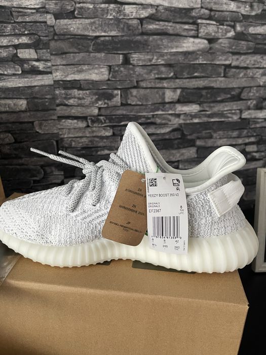 Yeezy stati white reflective