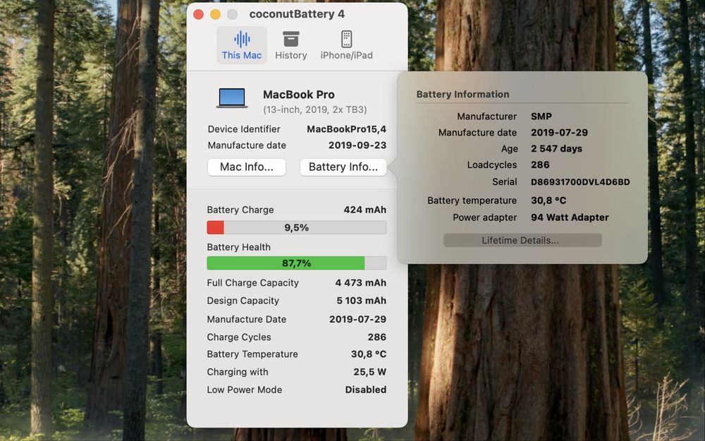 MacBook Pro 13 2019, 16 ГБ, 256 ГБ