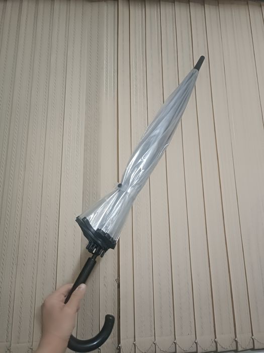 Зонт трость прозрачный