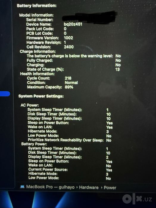 MacBook pro 13 8/256