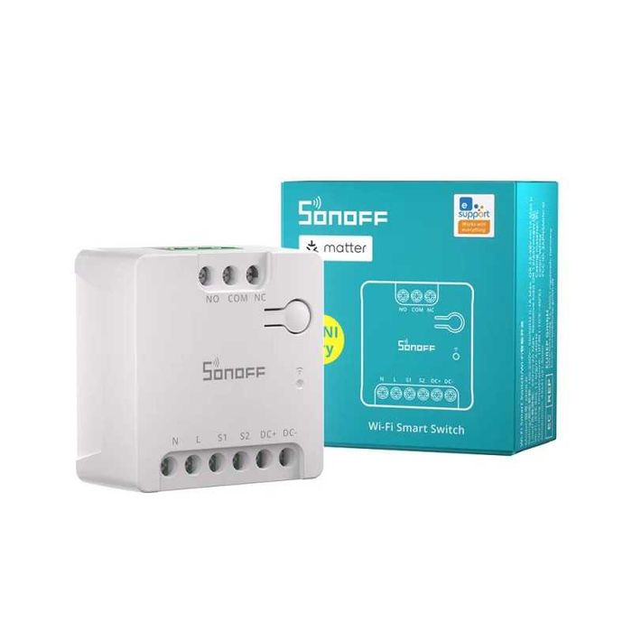 SONOFF MINI-D Wi-Fi смарт реле със сух контакт (AC/DC, Matter)