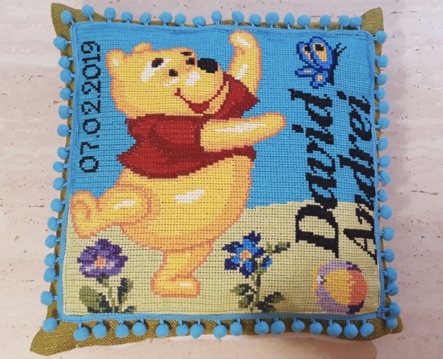 Perna pentru copii, cusuta manual, personalizata cu imaginea dorita