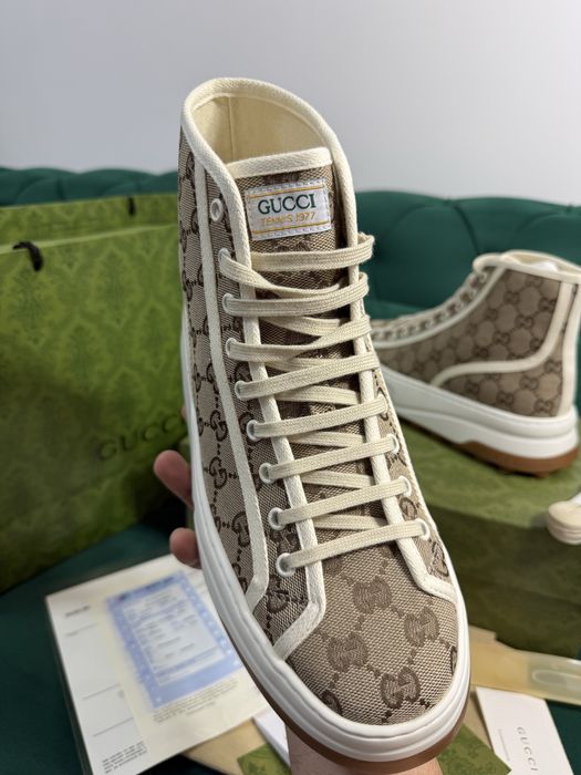 Adidasi Gucci High Top colectie noua Full Box