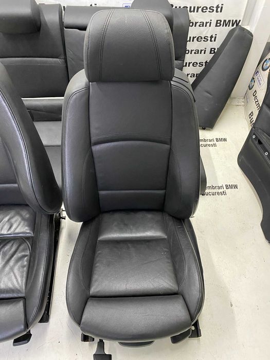 Scaune interior sport Recaro piele neagra cu incalzire BMW E92