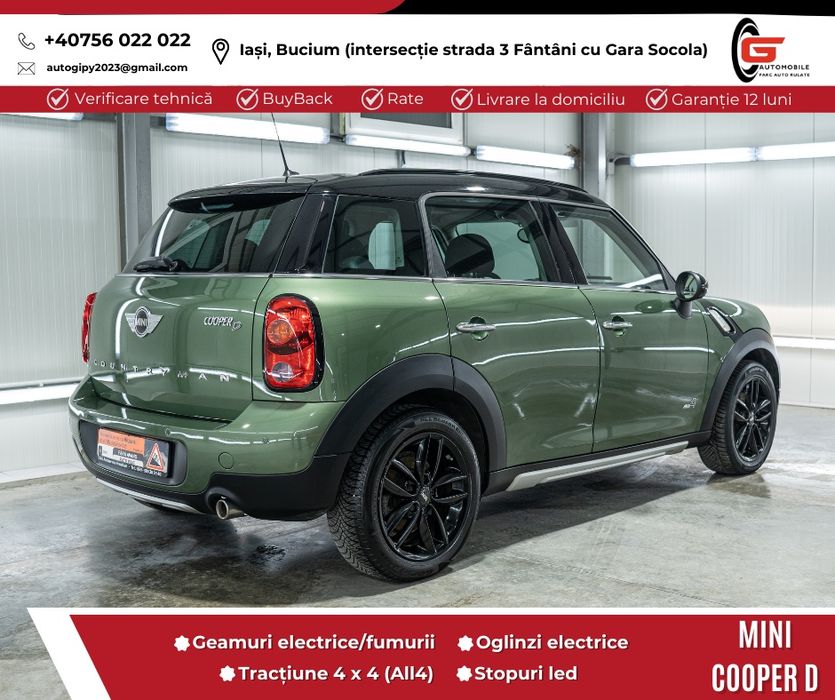 Mini Cooper D Countyman ALL4(4×4)Piele Xenon Climatronic Euro6 Diesel