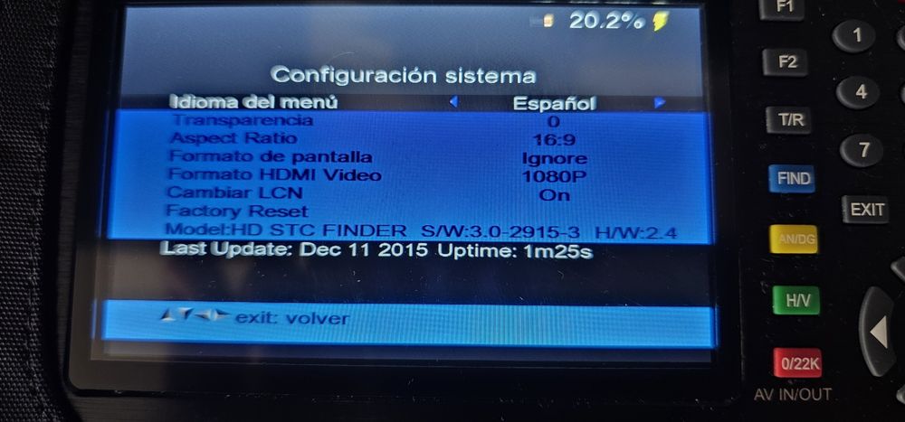 aparat tester profesional de măsură pentru semnal TV digital
