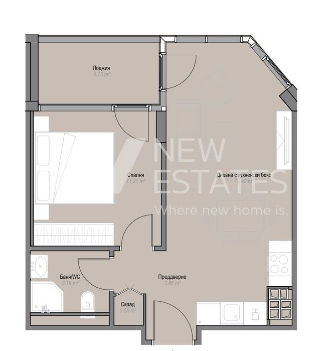 Продава се Двустаен апартамент в София, Оборище - 65 кв.м за 3178 €/кв.м - Снимка #1