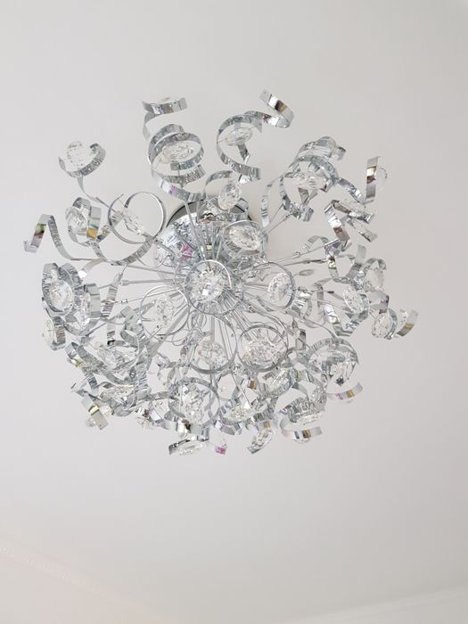 Люстра потолочная хромированная