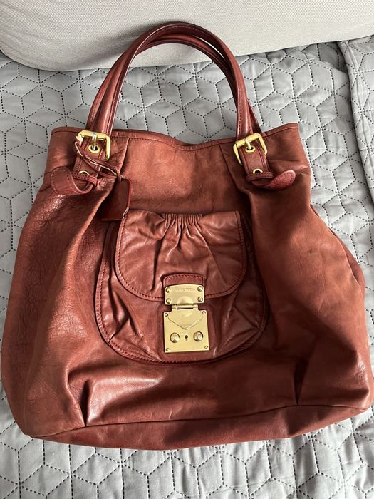 Geantă Miu Miu piele naturală