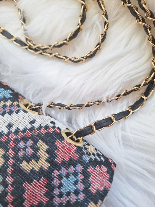 Бохо Текстилна чанта с цветна бродерия